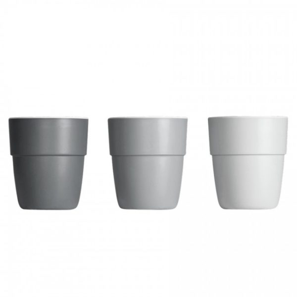 Mini Mug Yummy color Gris. Set de 3. - Image 2