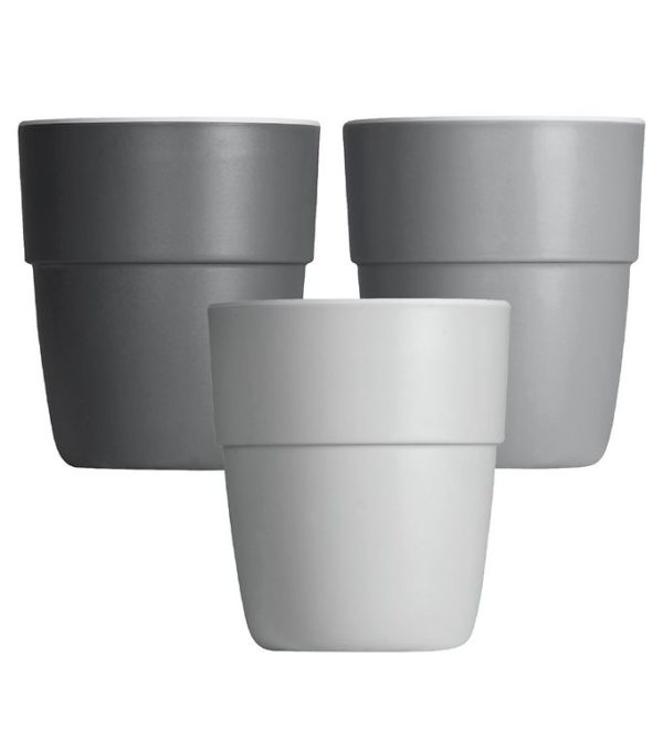 Mini Mug Yummy color Gris. Set de 3.